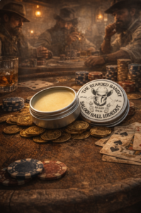 poker and beard balm