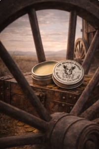 wagon wheel and beard balm